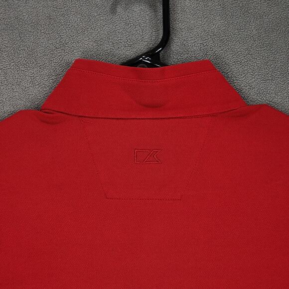 Cutter Buck 1/4 Zip Pullover sz L Women Red White CB DryTech UPF 50+ Performance - Picture 10 of 12